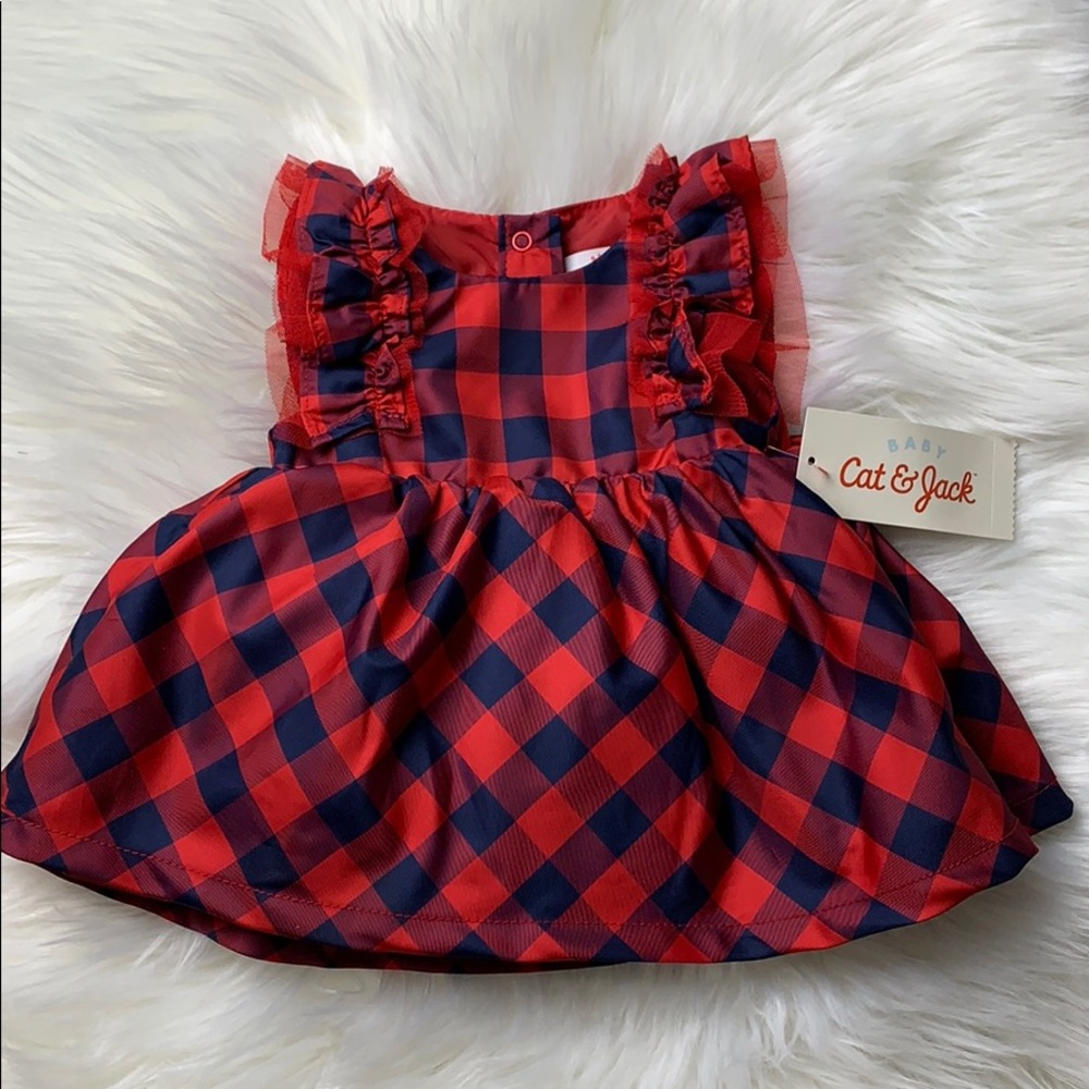 Baby Cat and Jack Plaid Infant Dress Size 0-3 mo